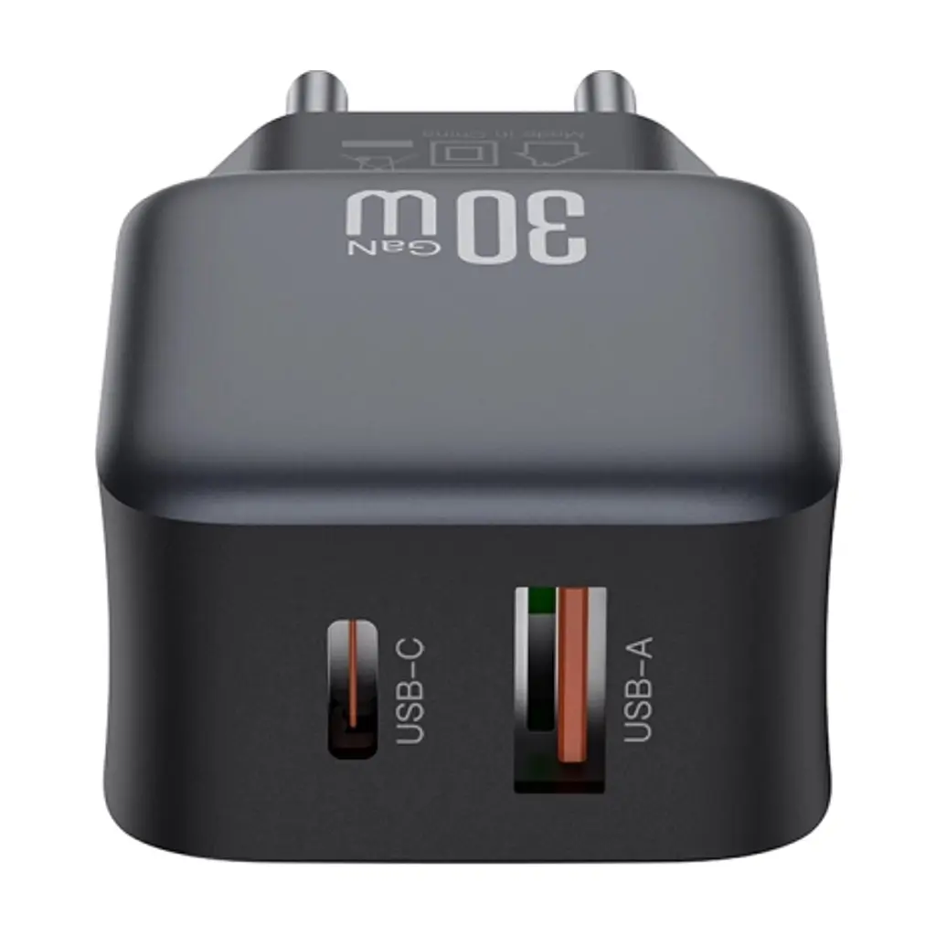 Зарядний пристрій XO L156 USB-C PD30W + USB-A QC3.0 Black (L156.black) - фото 7