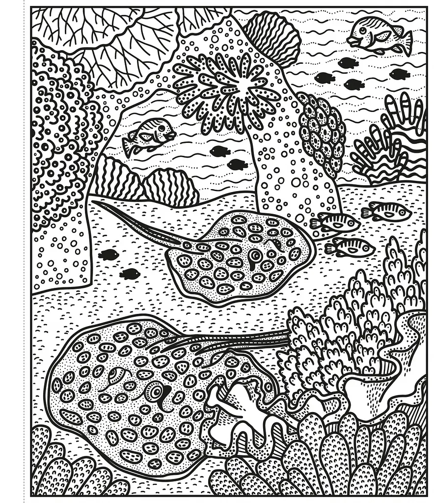 Розмальовка Coral Reef Magic Painting Book - Abigail Wheatley, англ. мова (9781474994743) - фото 4