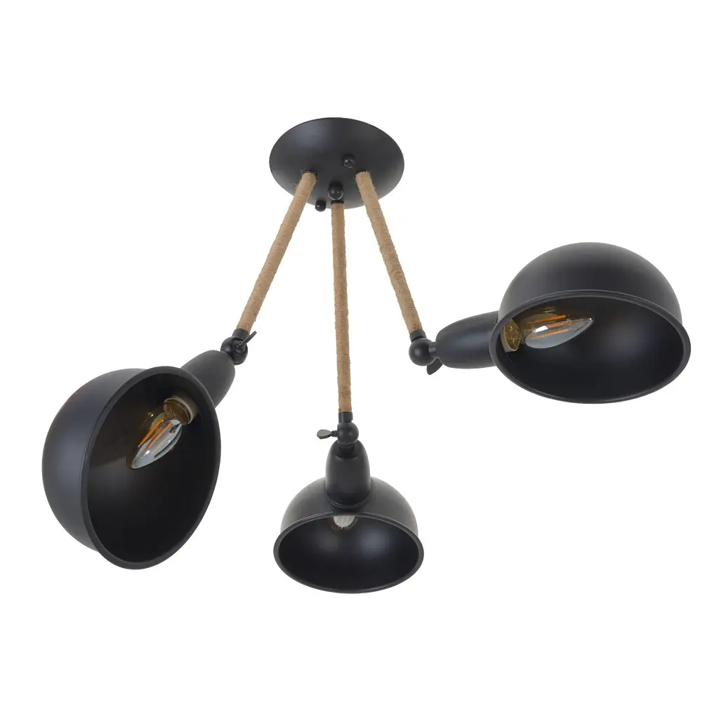 Люстра Brille потолочная лофт E14 60W BK (BL-593C/3) - фото 5