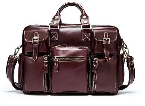Дорожня сумка-портфель 14776 Vintage Vintage бордова - фото 9