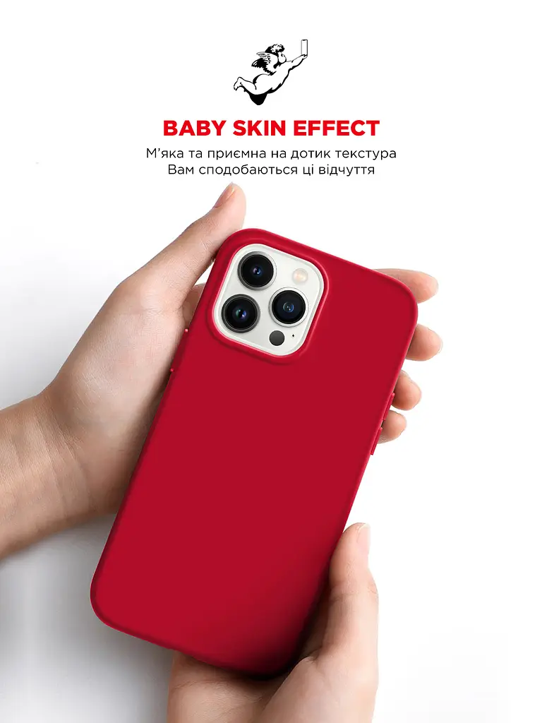 Силиконовый чехол для Apple iPhone 14 Pro Max, ICON2 Case, красный, противоударный, панель, защита всего корпуса, матовая поверхность Soft Touch, выступает над дисплеем, совместим с защитными стеклами и пленками, с микрофиброй, ArmorStandart (ARM63618) - фото 8