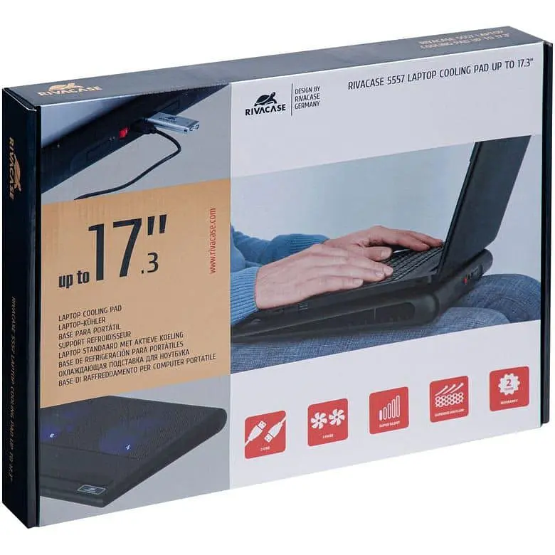 Подставка для ноутбука Rivacase 17,3" Black (5557) (5557 black) - фото 9