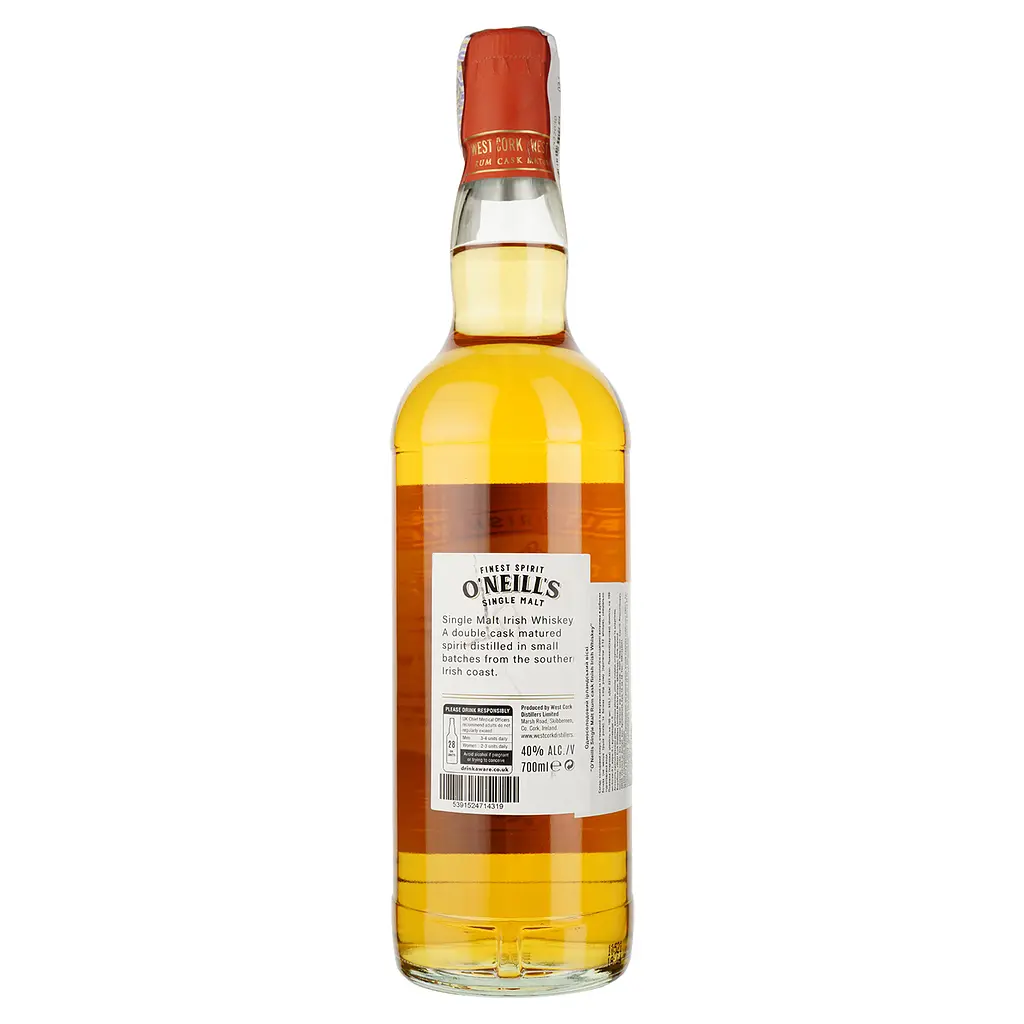 Віскі O'Neills Rum Cask Finished Single Malt Irish Whiskey 40% 0.7 л - фото 2