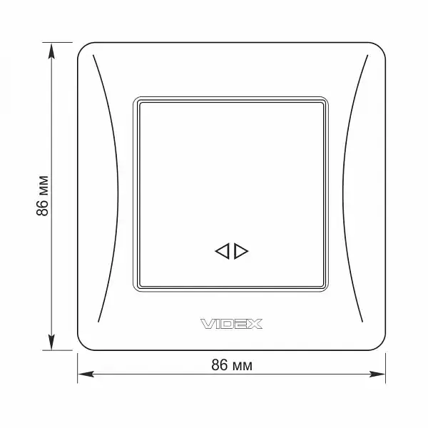 Вимикач одноклавішний Videx Binera проміжний чорний графіт 1 шт. - фото 6