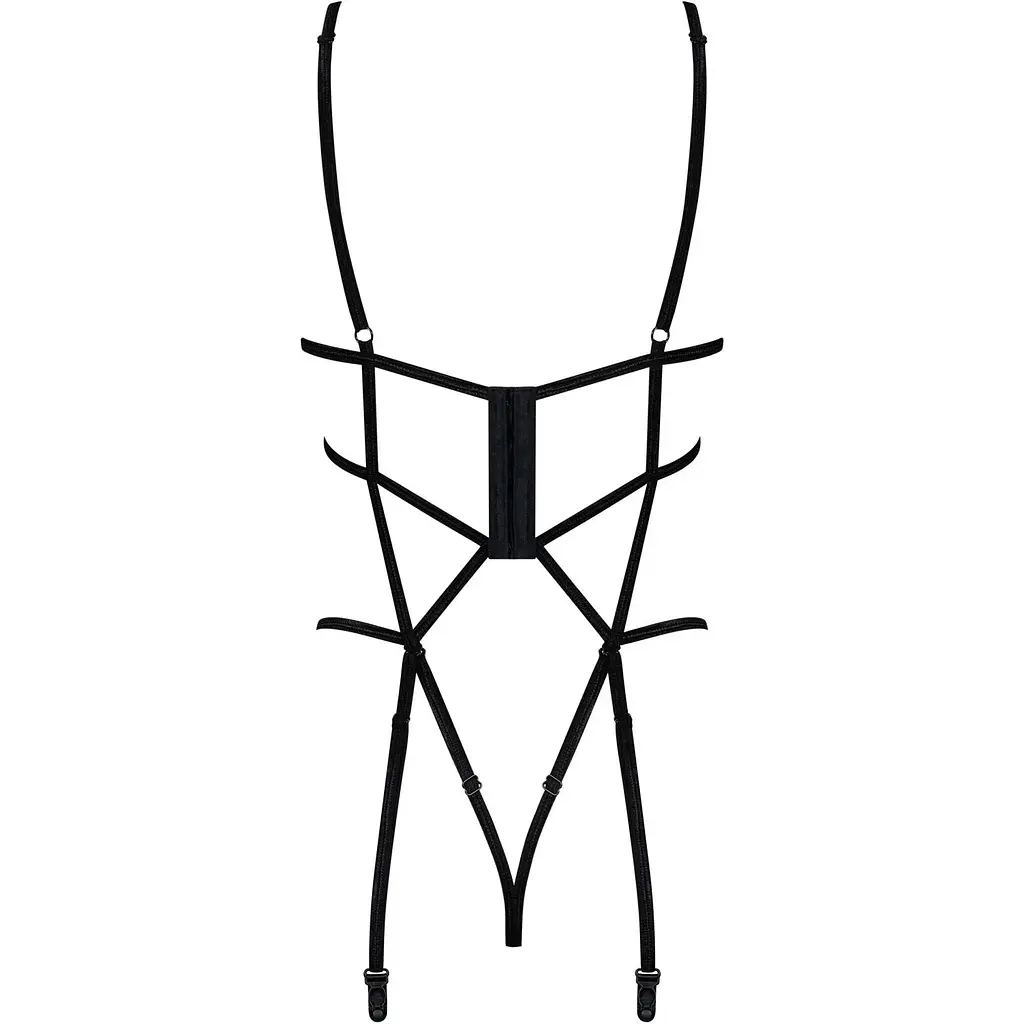 Боді зі стреп із доступом Obsessive Badossa crotchless teddy S/M - фото 6