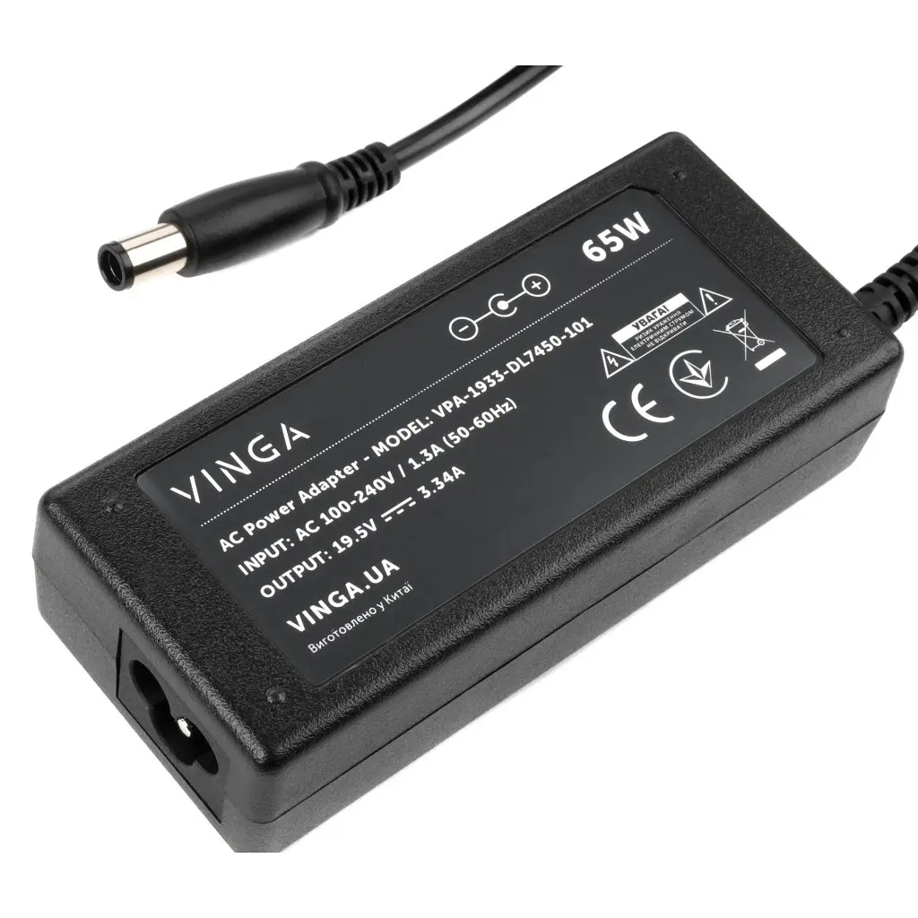 Блок живлення до ноутбуку Vinga DELL 65W 19.5V 3.34A 7.4*5.0 (VPA-1933-DL7450-101) - фото 3