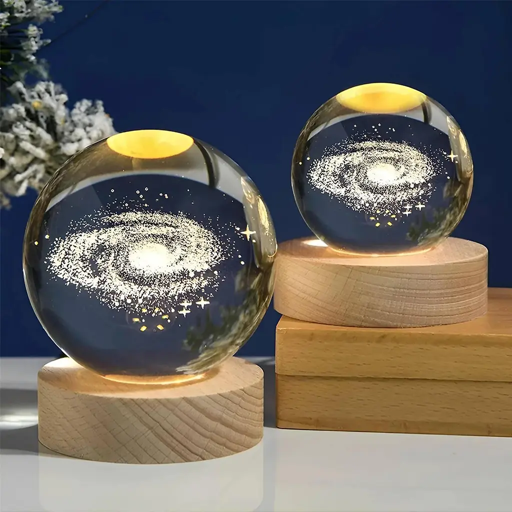 Світлодіодний 3D нічник куля Чумацький шлях, USB (WLS-QX-YD2369) - фото 4