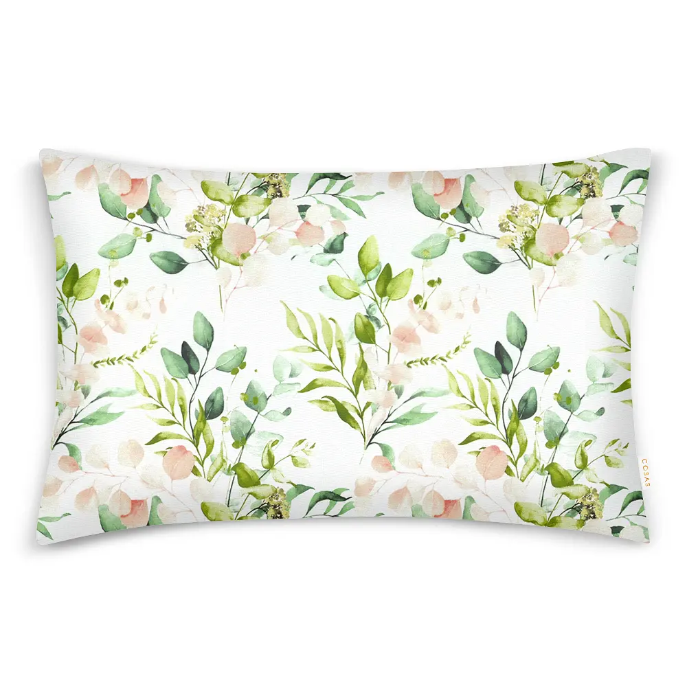 Комплект постільної білизни Cosas полуторний без простирадла FLORAL LEAVES 160 x 220 см (FoliageGreenBudRose_160_2) - фото 3