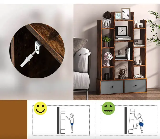 Стелаж Costway Drawer в стилі Loft - фото 8