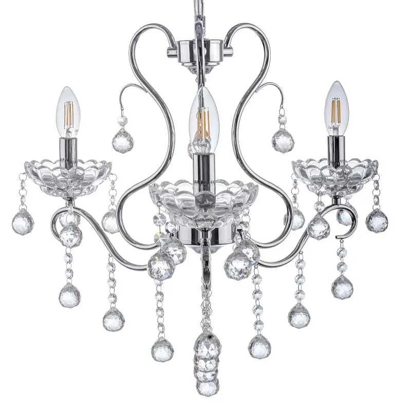 Люстра свеча Brille подвесная хрустальная E14 40W (BCL-666S/3) - фото 3