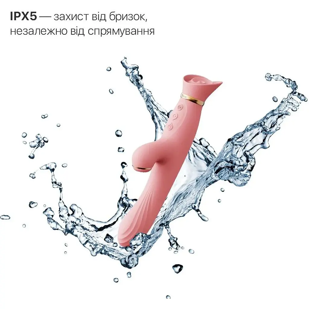Вібратор з підігрівом та вакуумною стимуляцією клітора Zalo - ROSE Vibrator Strawberry Pink - фото 5