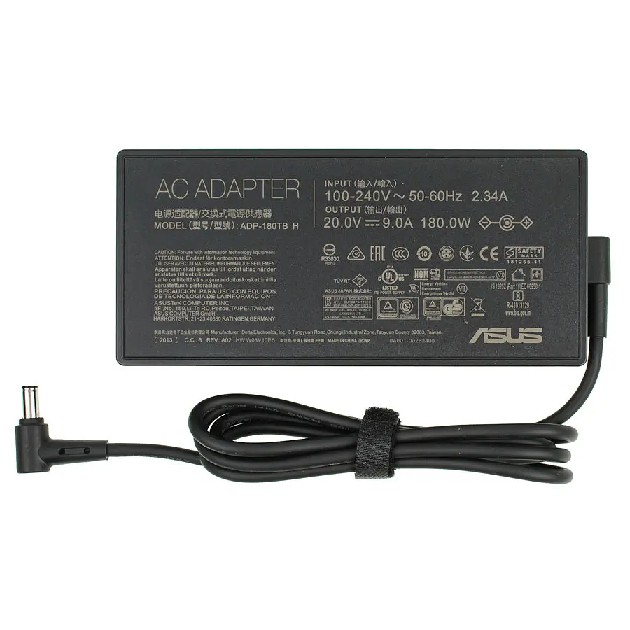 Блок живлення для ноутбука Asus 20V 9A 180W 6.0*3.7мм-PIN чорний RECTANGULAR - фото 3