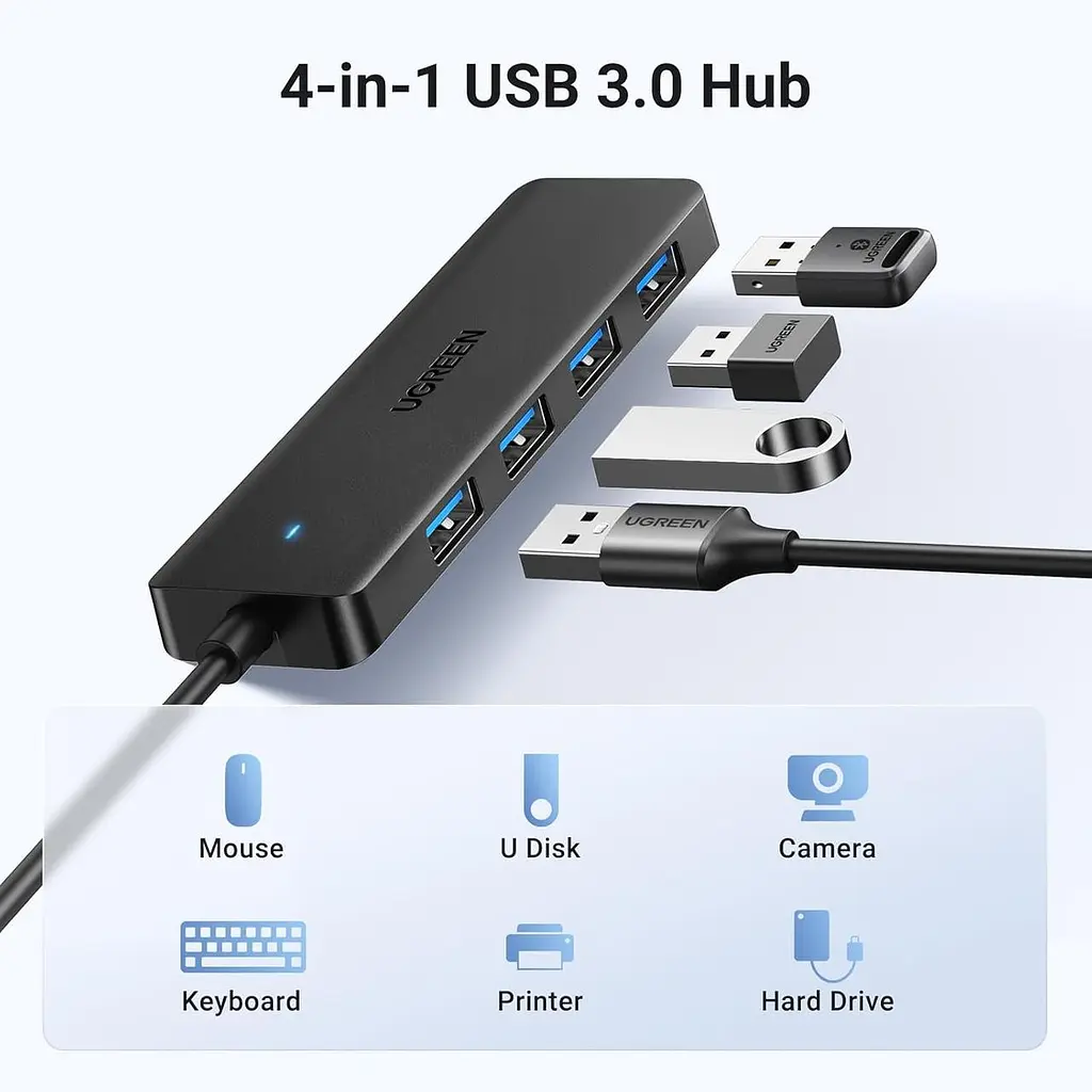 USB-хаб UGREEN 4-Port USB 3.0 Hub 1m UGR-35574 UGR-35574 - фото 3