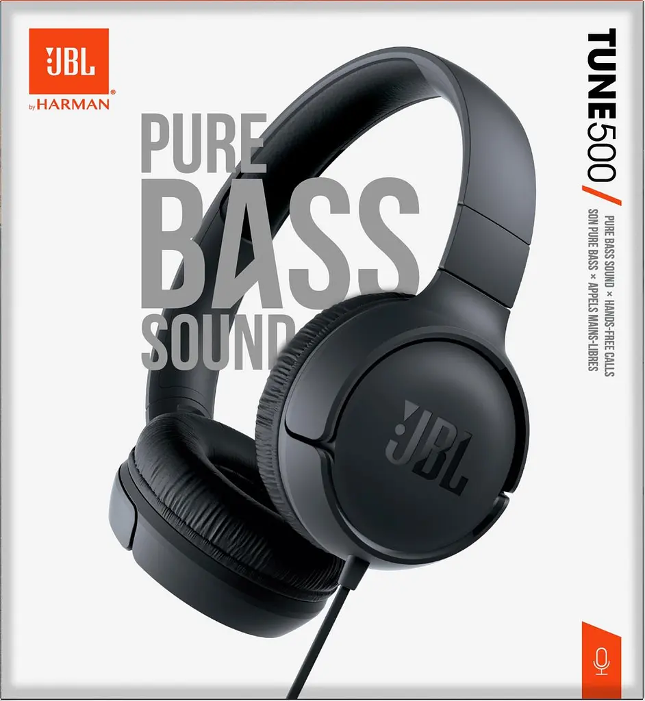 Навушники з мікрофоном JBL Tune 500 JBLT500BLK Black - фото 3