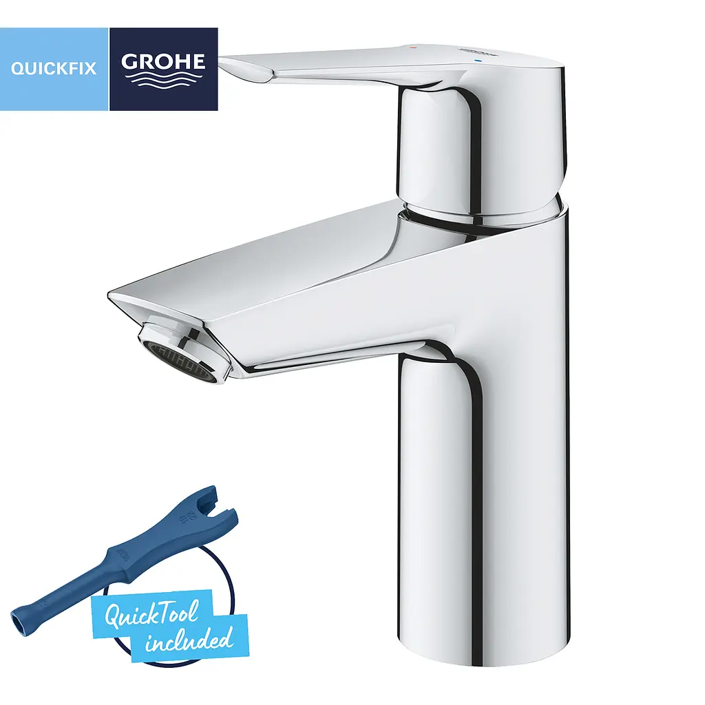 Смеситель для раковины Grohe QuickFix Start S-Size 23550002 с донным клапаном, Хром - фото 3
