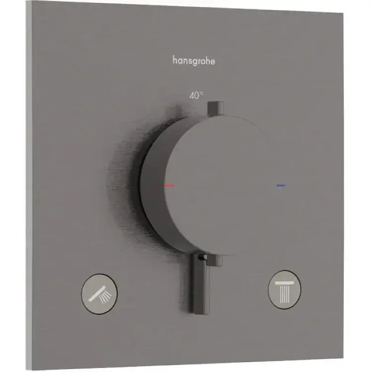 Термостат для душу Hansgrohe Ecostat Comfort E прихованого монтажу 2 function brushed black chrome 33711340