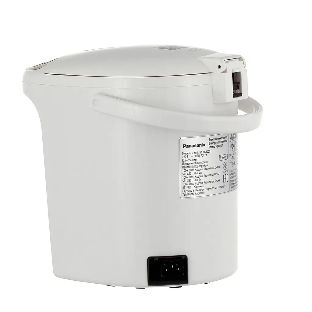 Електричний термопот Panasonic 3 л білий (NC-EG3000WTS) - фото 6