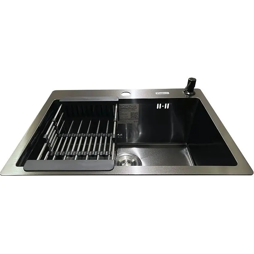 Кухонна мийка Romzha Arta U-550S BL - фото 4