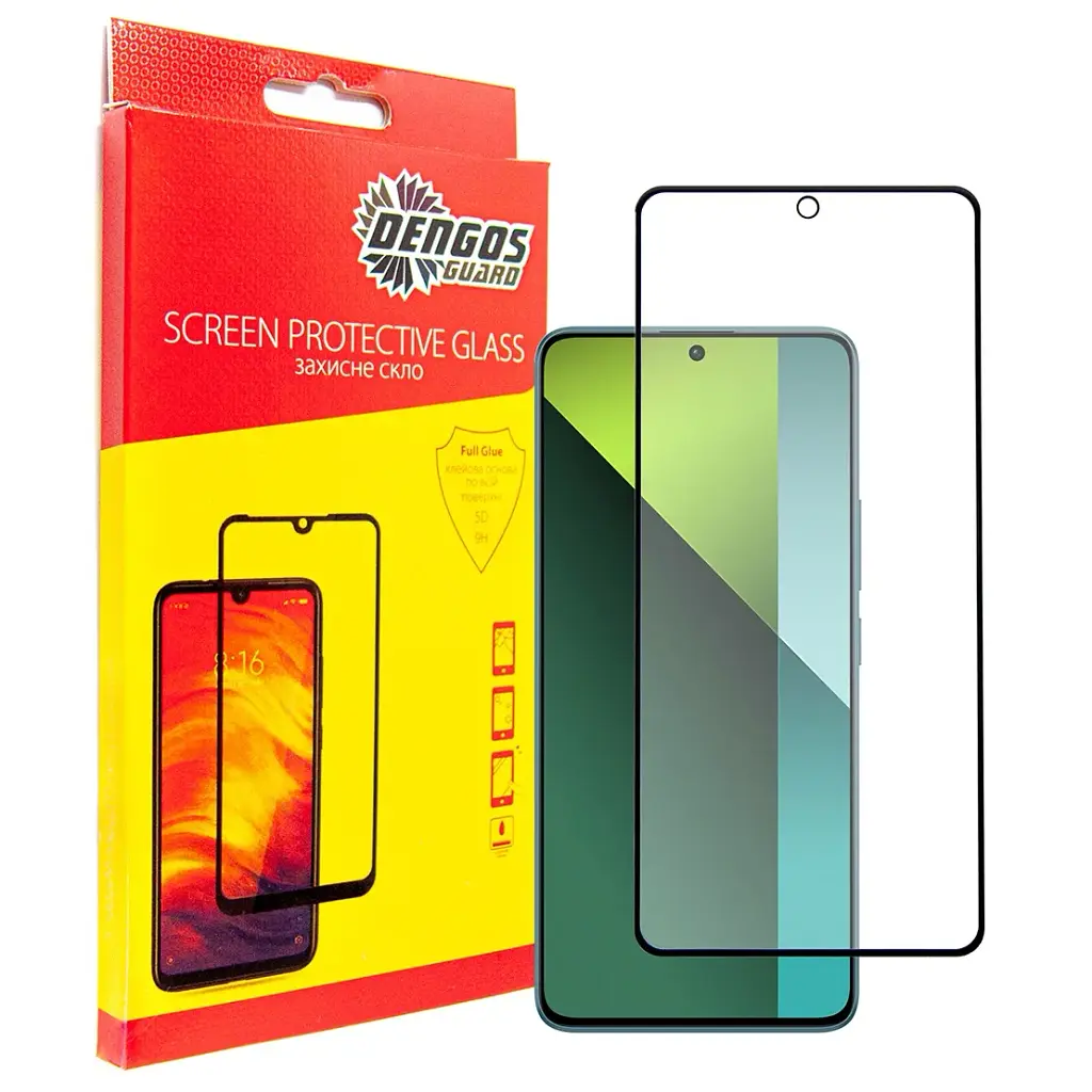 Скло захисне Dengos Full Glue Xiaomi Redmi Note 13 Pro 5G (black) (TGFG-347) - фото 3