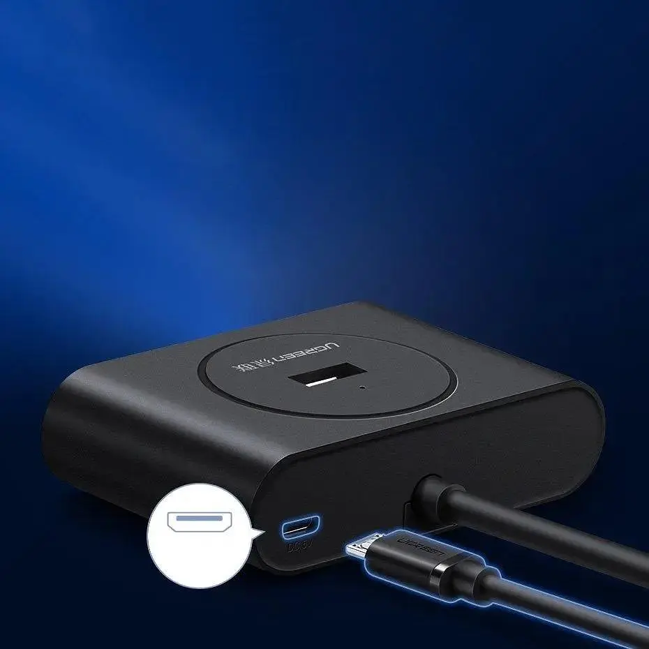 USB-Хаб Ugreen USB 3.0 Hub 0.5m (Black) (UGR-20290) - фото 6