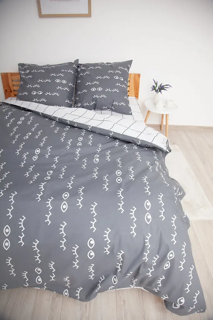 Комплект постільної білизни ТЕП Soft dreams Look сімейний сірий з білим (2-03860_27665) - фото 3