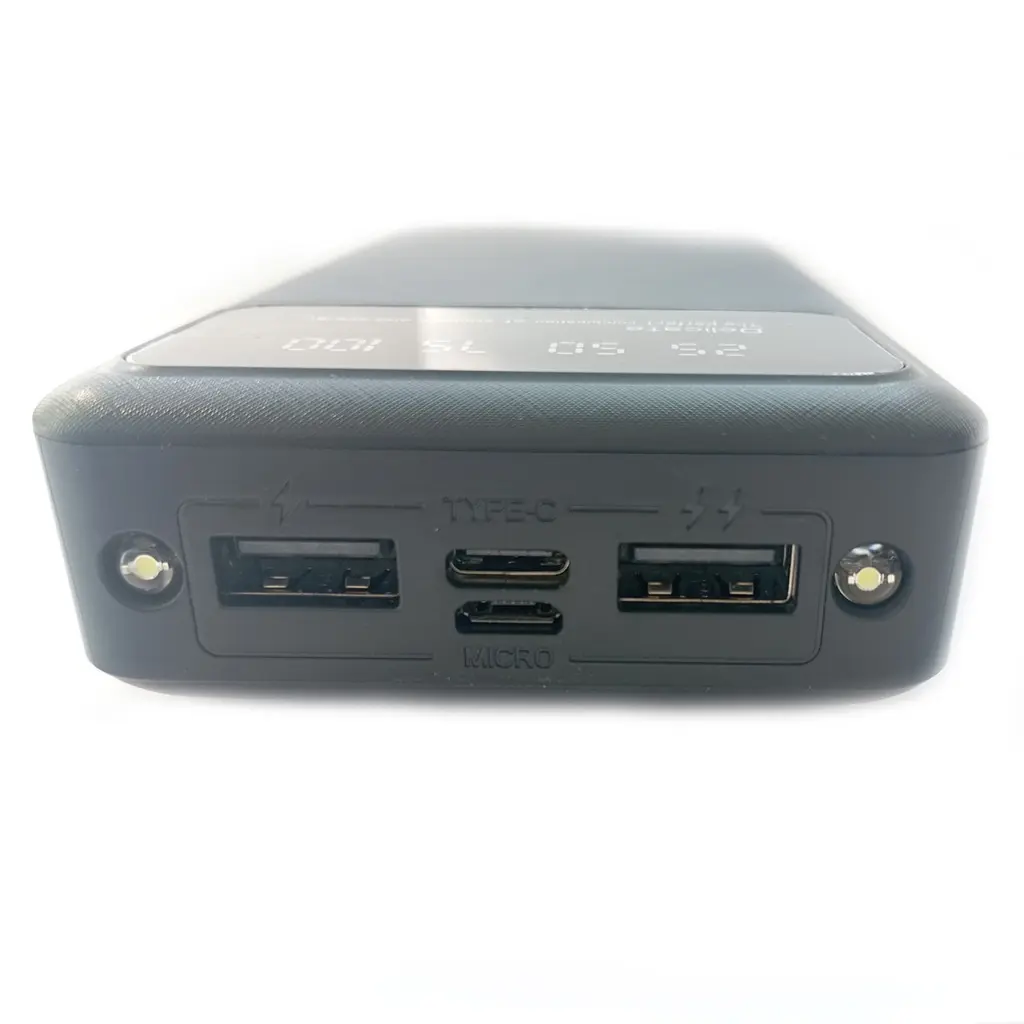 Павербанк Smart Power Bank с экраном и фонариком 20000 mAh Black (11225) - фото 4