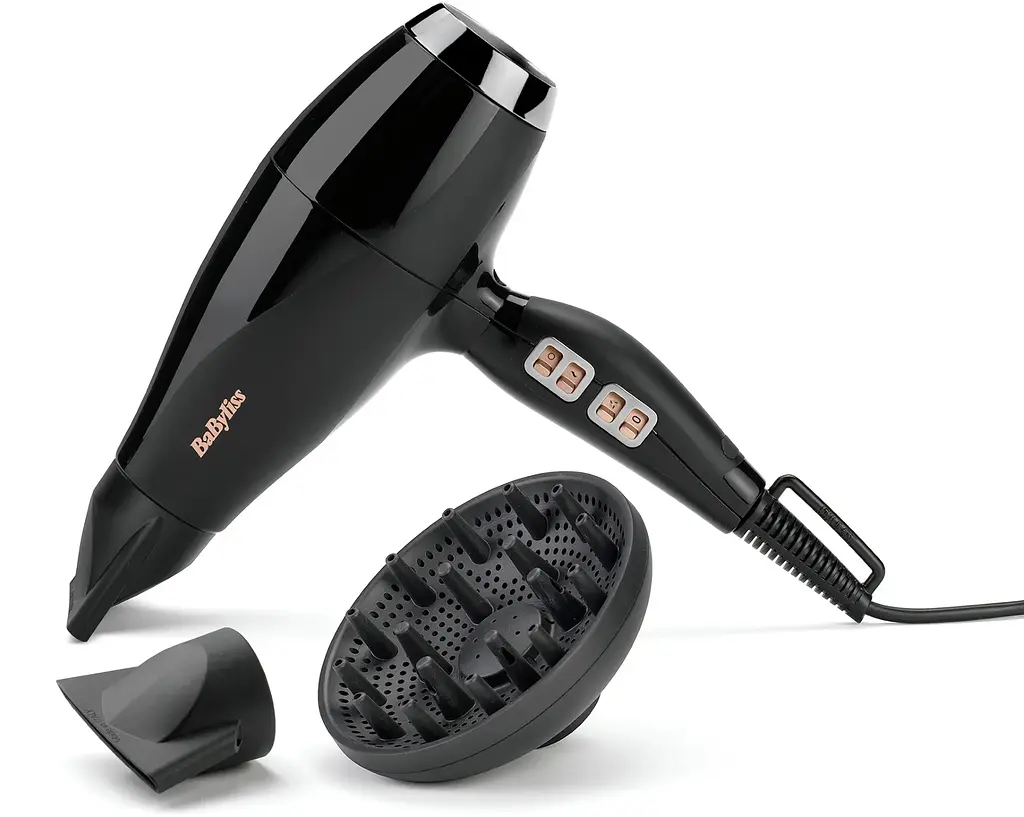 BaByliss Фен Air Power Pro, 2300Вт, 3 режими, дифузор, іоніз-я, хол. обдув, кераміка, чорно-рожевий - фото 5