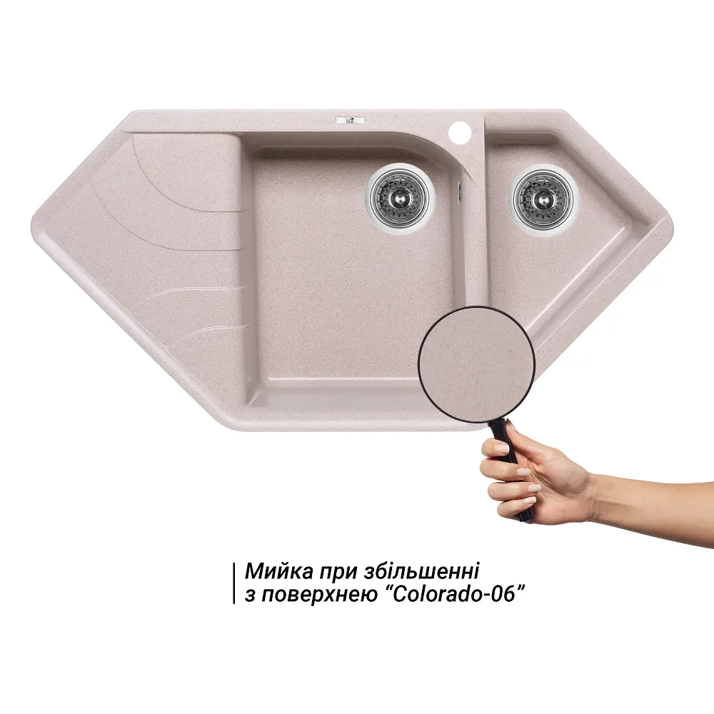 Кухонна мийка Lidz 1000x500/225 COL-06 (LIDZCOL061000500225) - фото 3