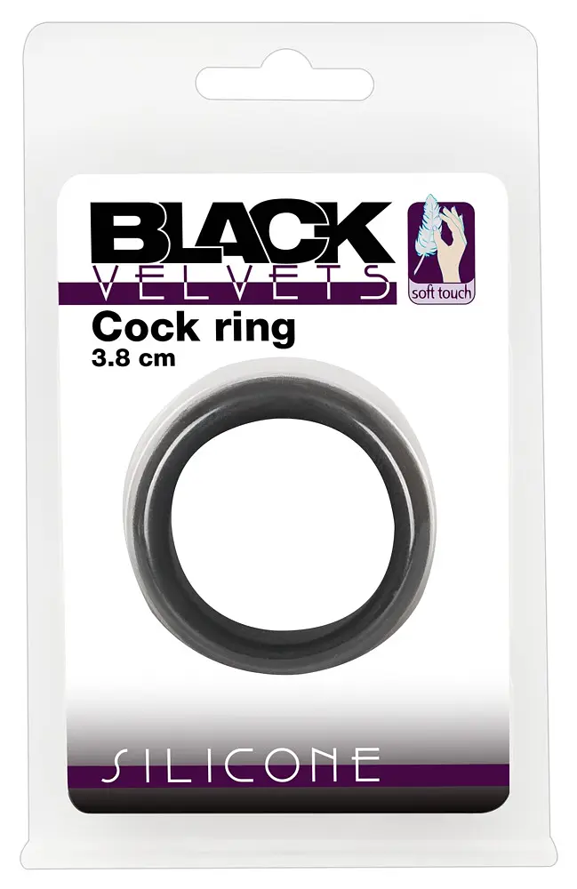 Ерекційне кільце Orion Black Velvets Cock Ring, 3.8 см (чорний) - фото 6