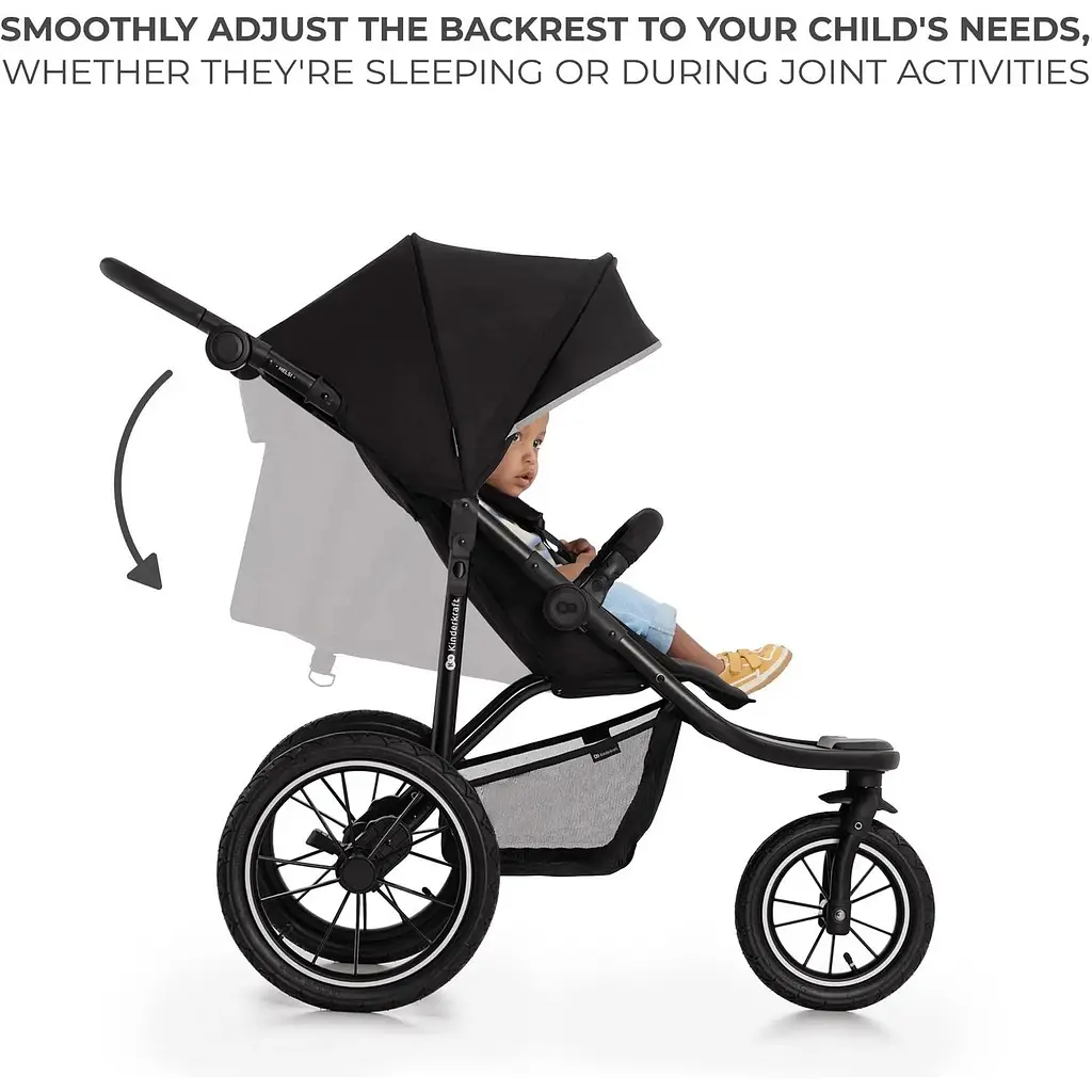 Прогулянкова коляска Kinderkraft Helsi Deep Black чорна (00-00305203) - фото 7