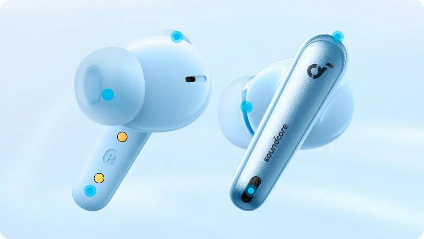 Навушники SoundCore Liberty 4 NC Light Blue (A3947G61) [94015] - фото 2