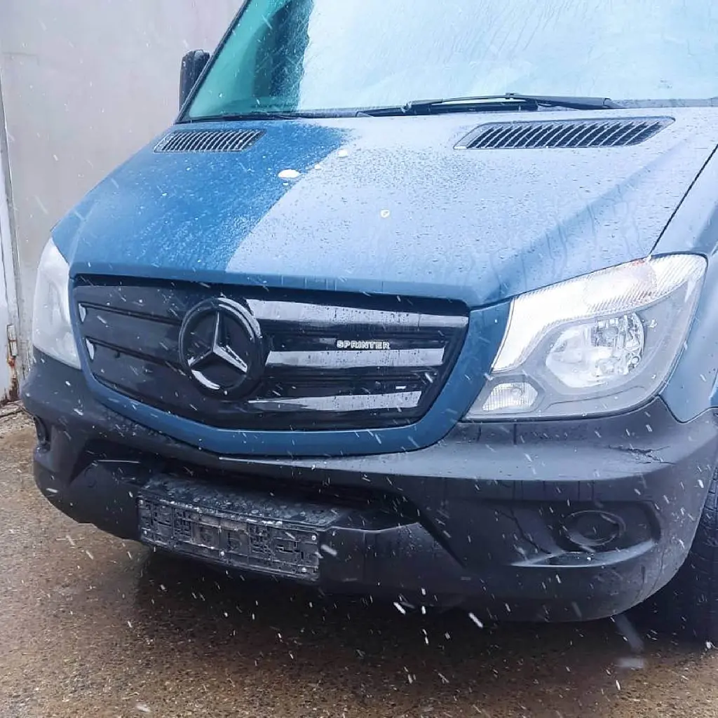 Зимова накладка на решітку радіатора Merсedes Sprinter 2014-2018 Глянець (VoronGlass) - фото 2