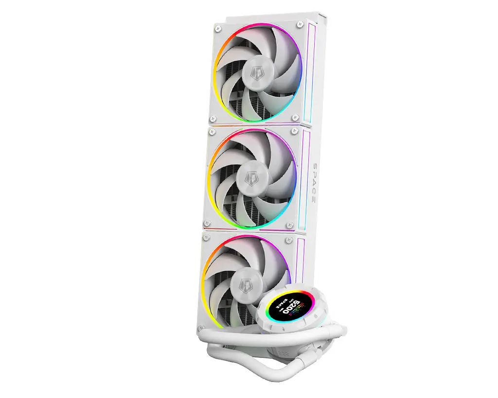 Система водяного охлаждения ID-Cooling Space LCD SL360 White - фото 2