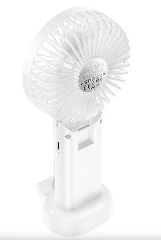 Вентилятор Hoco F15 handheld folding fan белый - фото 4