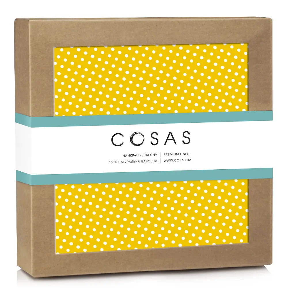 Багаторазова непромокаюча пелюшка 70х120 DOTS MUSTARD COSAS (4822052084724)