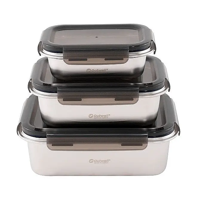 Набір харчових контейнерів із нержавіючої сталі Outwell Camper Food Box Set 3 шт (651210)