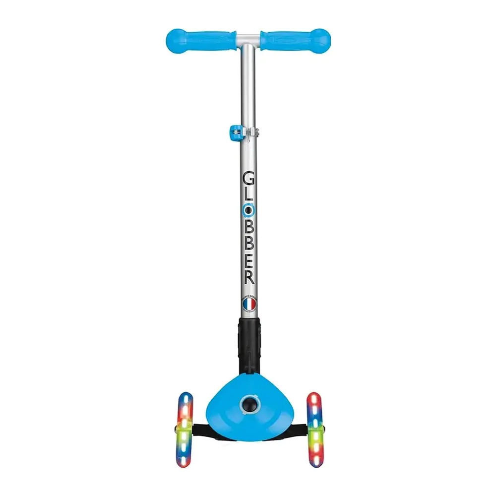 Самокат Globber Primo Foldable Lights LED блакитний (432-101-3) - фото 2