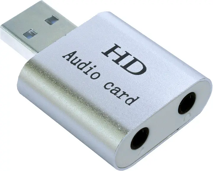Звукова карта Dynamode USB 8 (7.1) каналів 3D алюміній срібляста (USB-SOUND7-ALU сріблястий)