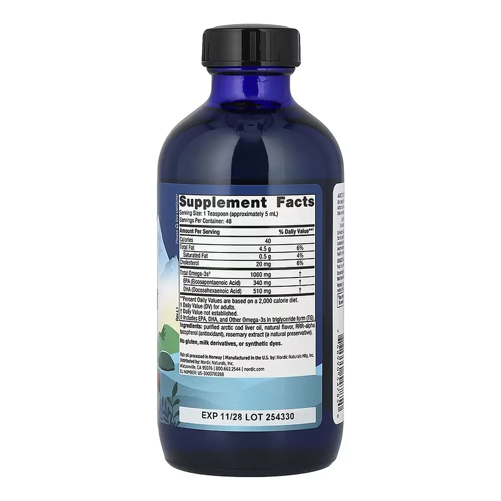 Олія печінки тріски Nordic Naturals Arctic Cod Liver Oil Orange 237 мл - фото 2