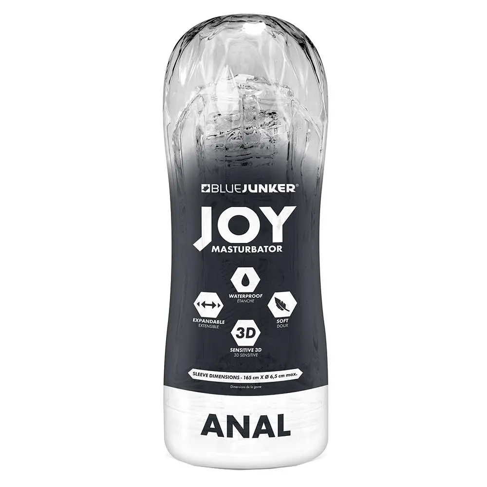 Мастурбатор BlueJunker Joy Masturbator Anal, 16,5 см (прозорий)