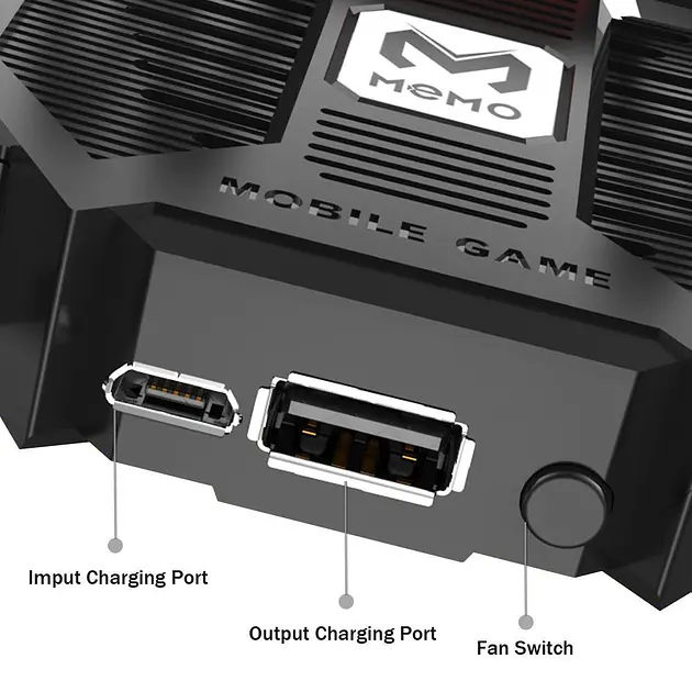 Джойстик для телефону з охолодженням Memo AK77 1200mAh ігровий контролер тригер Black (18535) - фото 4