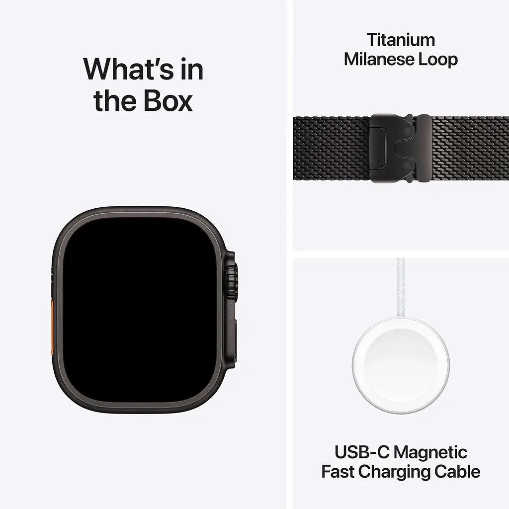 Смарт-часы Apple Watch Ultra 2 GPS + Cellular 49mm Black Titanium Case w. Black Titanium Milanese Loop – S (MX4W3CS/A) - фото 4
