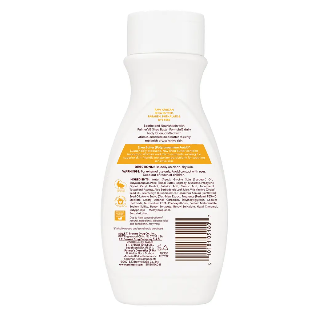 Лосьйон для тіла Palmer's Shea Butter Formula Raw Shea Nourish з олією ши та вітаміном Е 250 мл  - фото 14