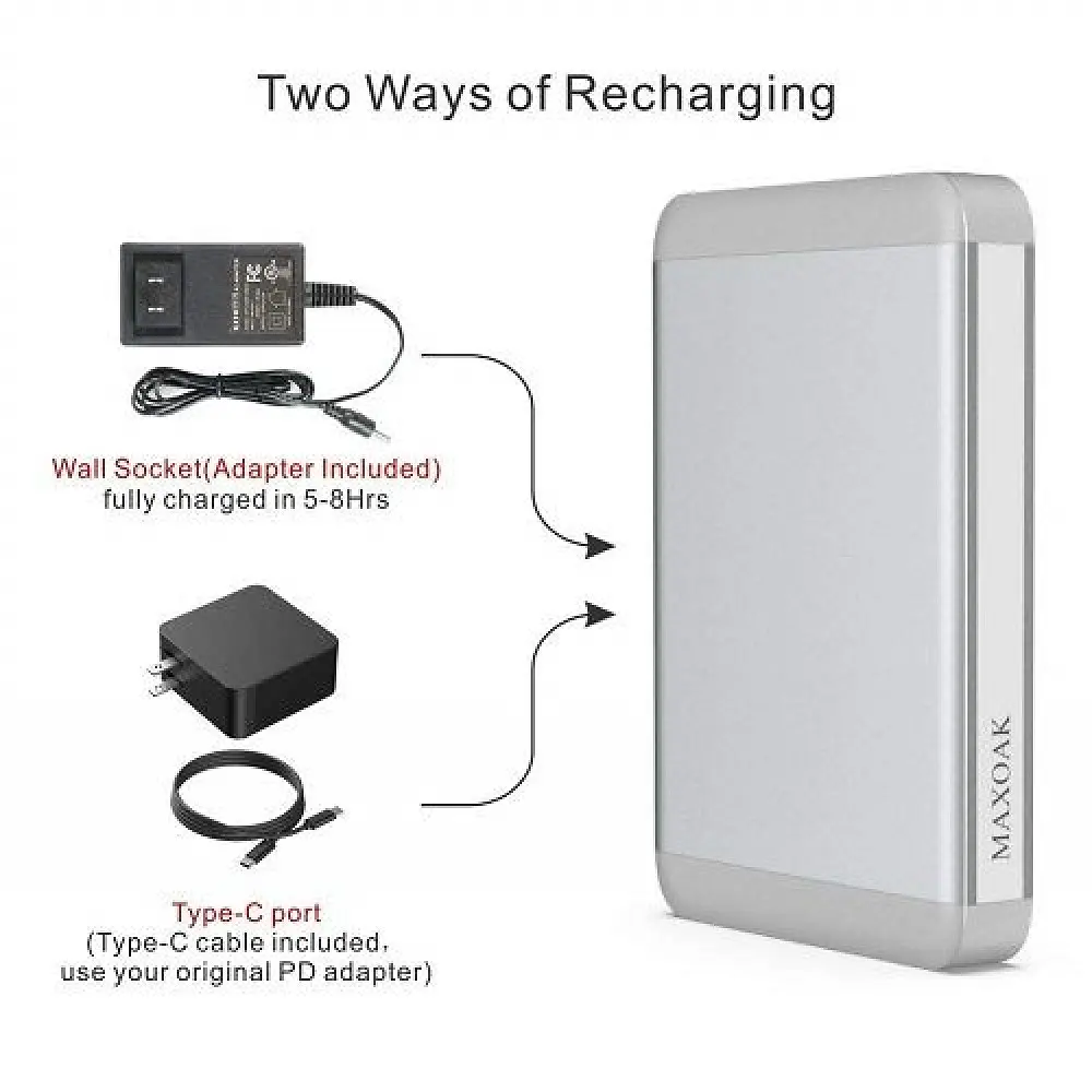 Повербанк для ноутбука, смартфона, роутера Maxoak K3 [PowerPlant] 36000 mAh Refurbished - фото 3