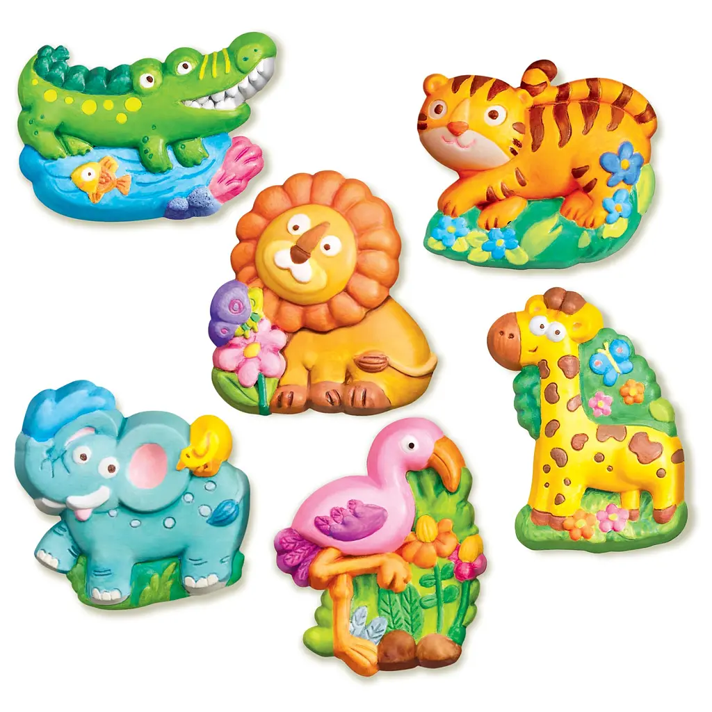 Набор для создания магнитов из гипса 4M Mould & Paint Crafts Зоопарк (00-04753) - фото 2