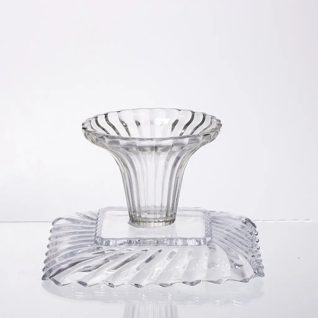 Тортовница стеклянная квадратная на ножке 16×16 см прозрачная для торта, десертов, сервировка стола Yiwu 64486-15 - фото 5