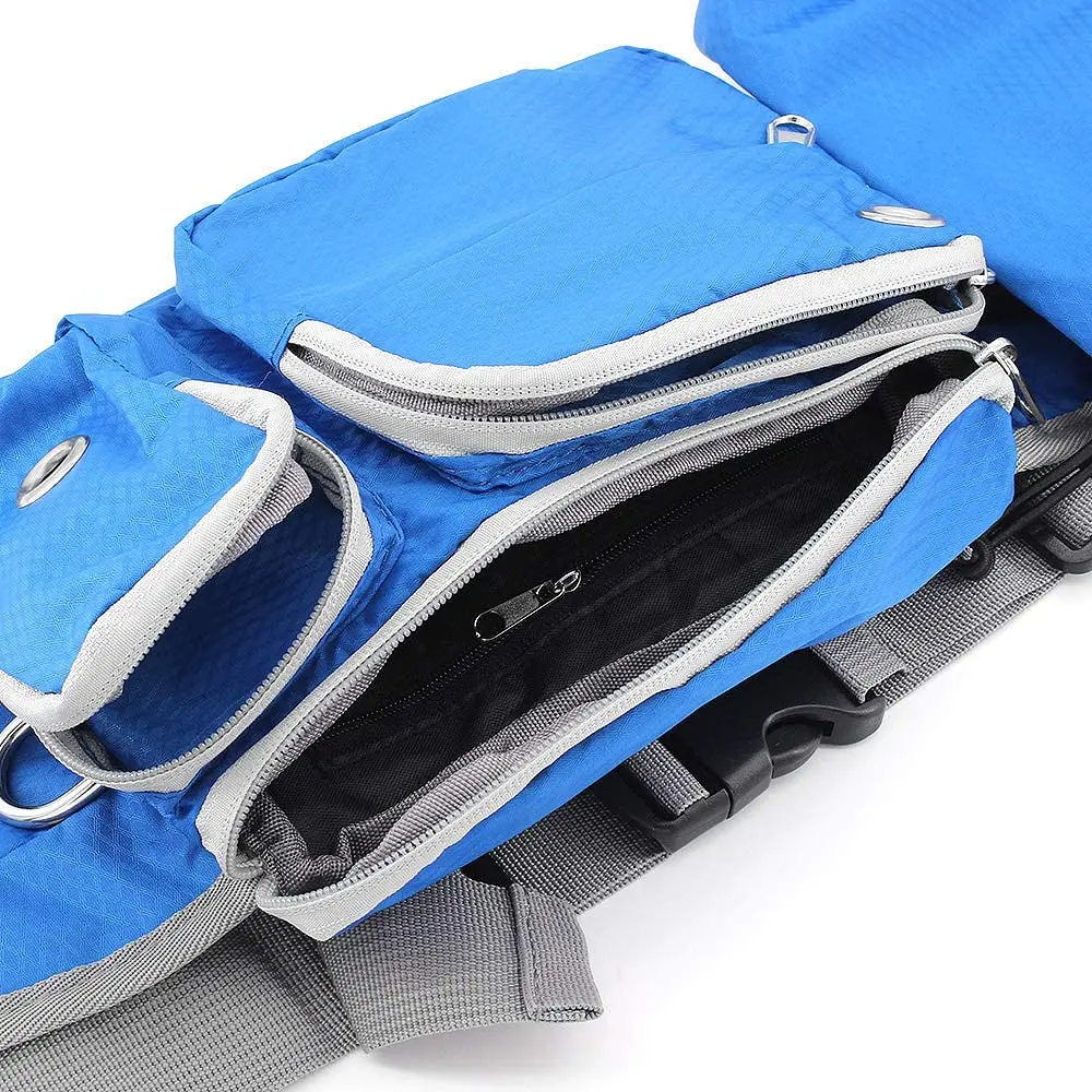 Поясна сумка для вигулу собак Voyager Pet LVC809 Blue з тримачем для пляшки - фото 2