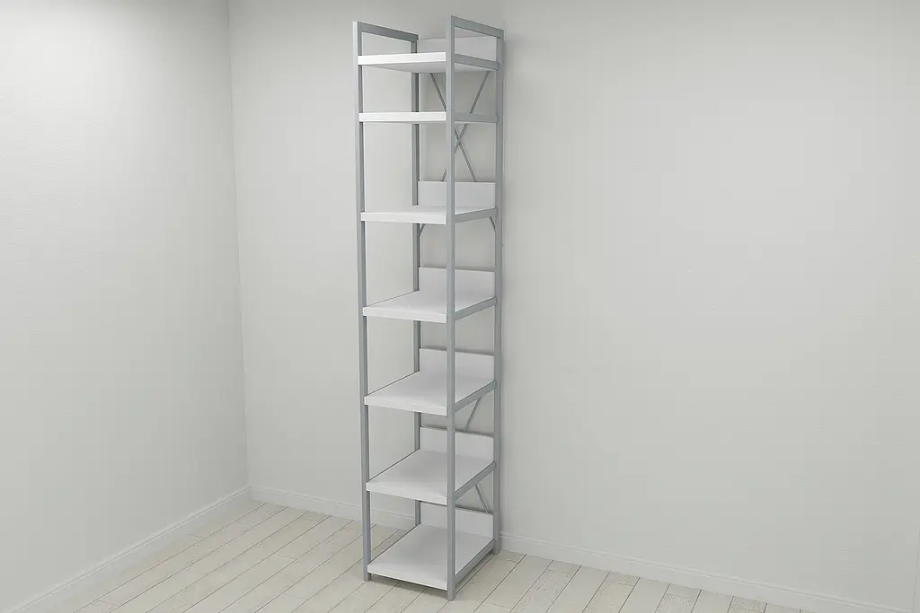 Шафа Гардероб Уні секція 4 серії Конект Ferrum-decor 220x40x50см Сірий метал ДСП Білий 32 мм (FRD-104551) - фото 7