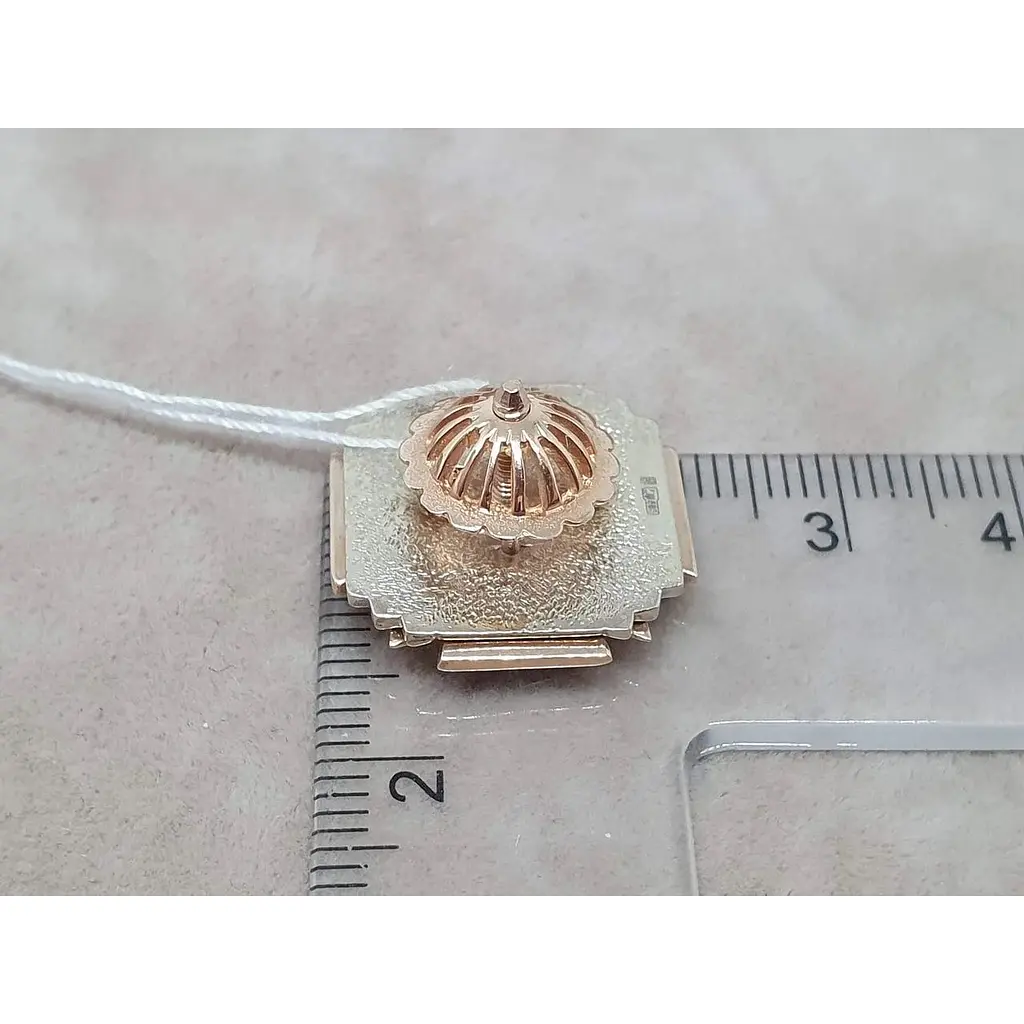 Золотий значок Родинні коштовності Тризуб. 160046 - фото 4