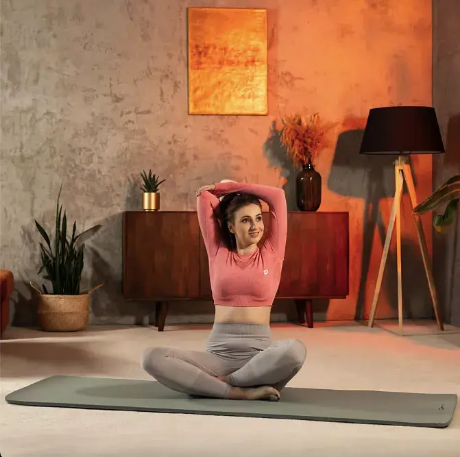 Коврик для йоги Hop-Sport HS-NB015GM NBR 1.5 см оливковый - фото 7